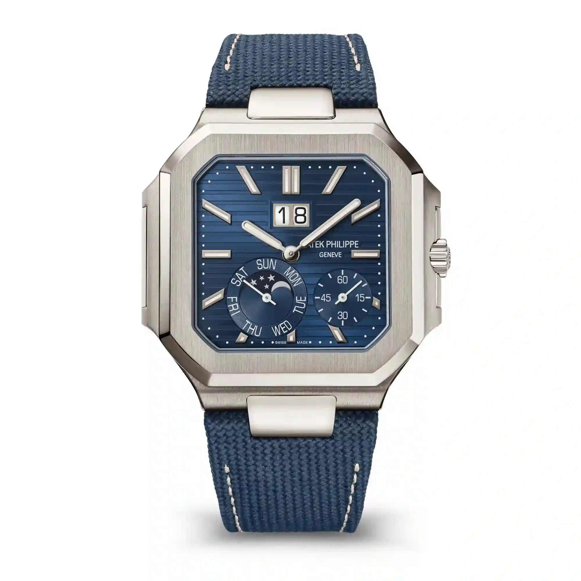 Patek Philippe Blue Dial 45 mm Stainless Steel Bracelet Men's Watch (Ref. V3)