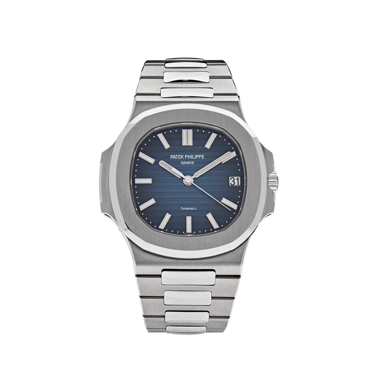 Patek Philippe Nautilus Blue Dial 41 mm Stainless Steel Bracelet Men's Watch (Ref. V2)