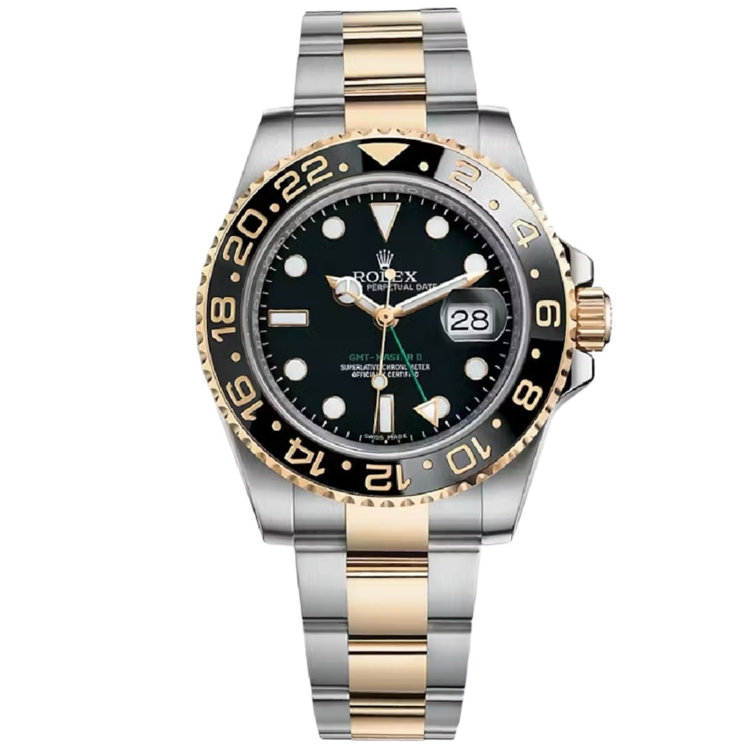 Rolex GMT-Master II Black Dial Metal Bracelet Men's Watch (Ref. 087)