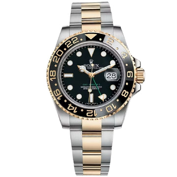 Rolex GMT-Master II Black Dial Metal Bracelet Men's Watch (Ref. 087)