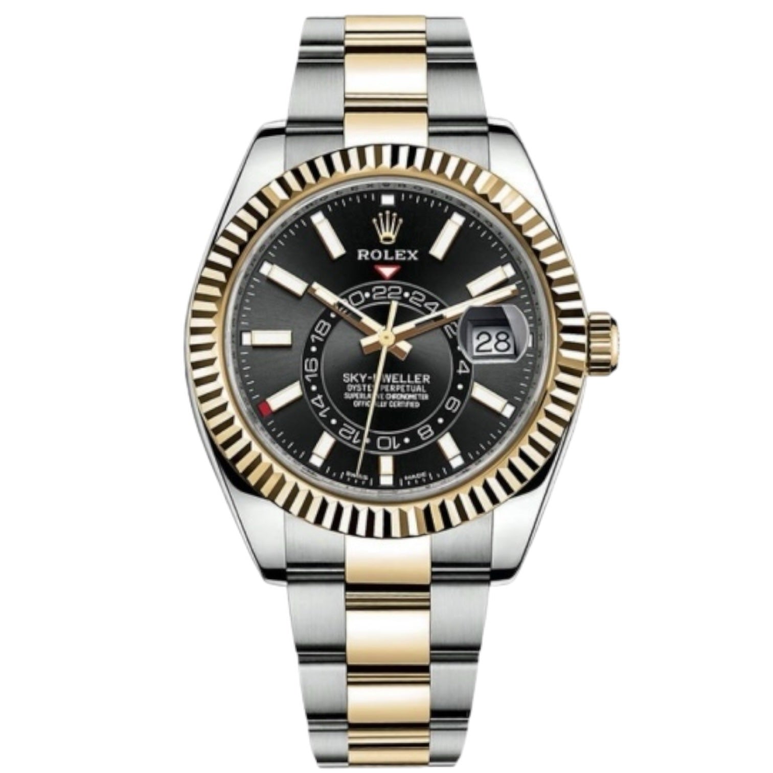 Rolex Sky-Dweller White Dial 43 mm Metal Bracelet Men's Watch (Ref. 026)