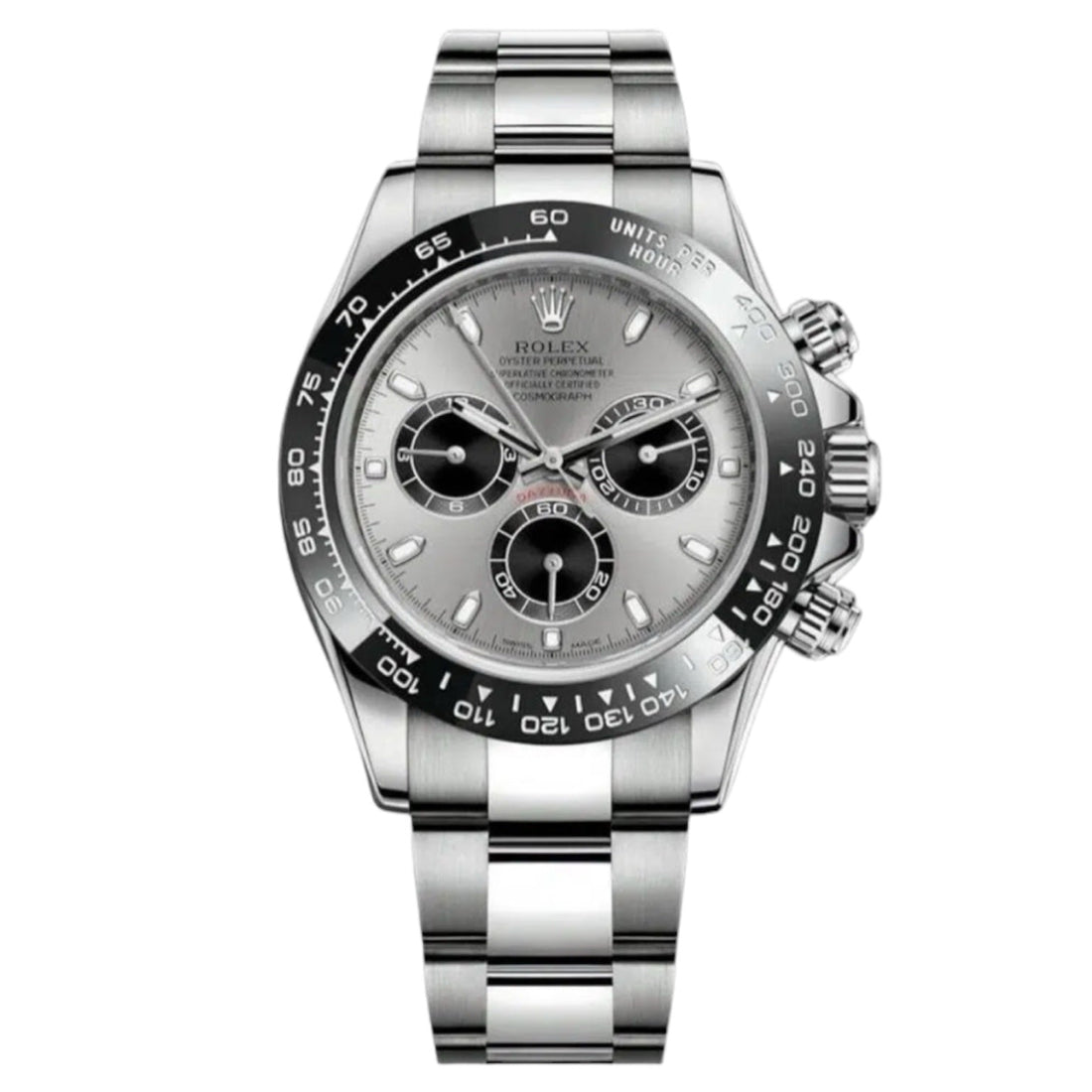 Rolex Daytona Gray Dial 43 mm Metal Bracelet Men's Watch