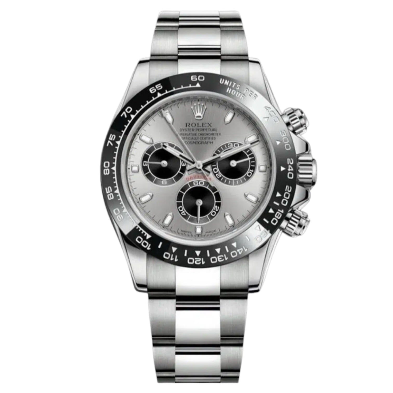 Rolex Daytona Gray Dial 43 mm Metal Bracelet Men's Watch