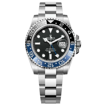 Rolex GMT-Master II Black Dial Metal Bracelet Men's Watch (Ref. 089)