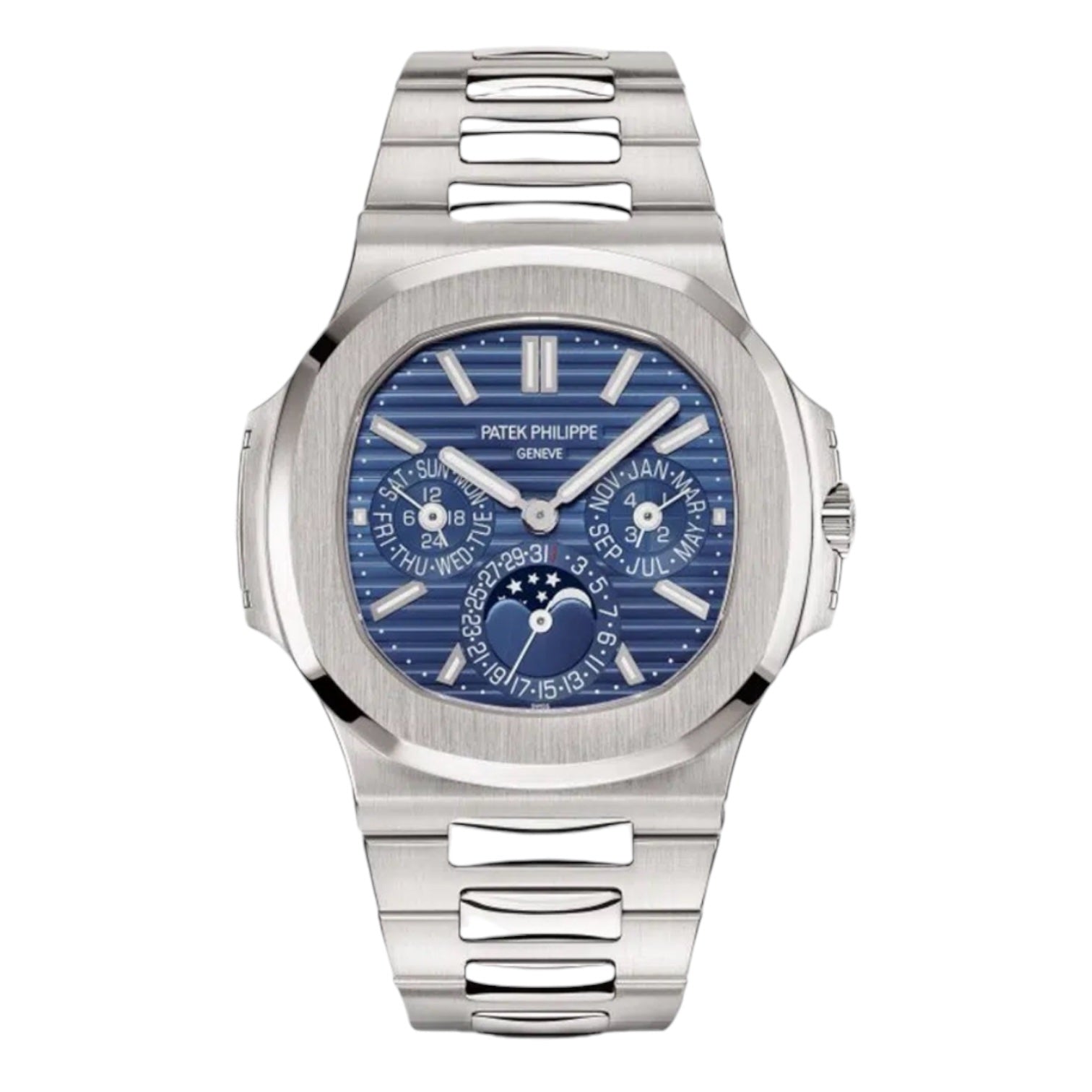 Patek Philippe Nautilus Blue Dial 41 mm Stainless Steel Bracelet Men's Watch (Ref. V1)