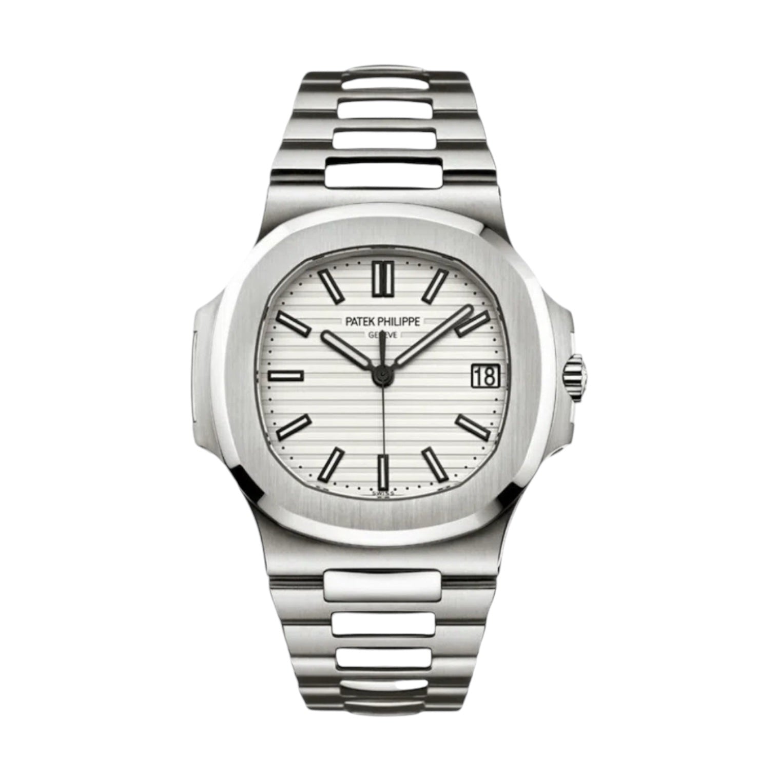 Patek Philippe Nautilus White Dial 41 mm Stainless Steel Bracelet Men's Watch (Ref. V2)