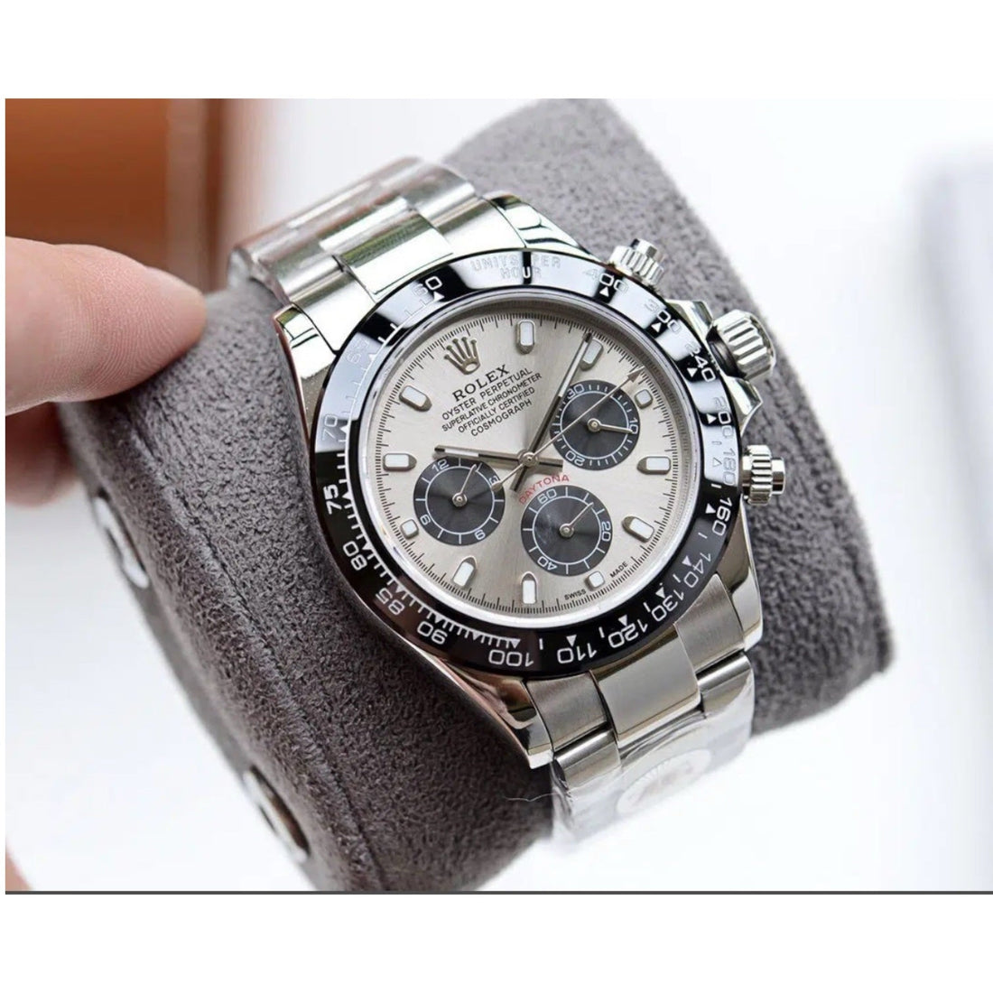 Rolex Daytona Gray Dial 43 mm Metal Bracelet Men's Watch