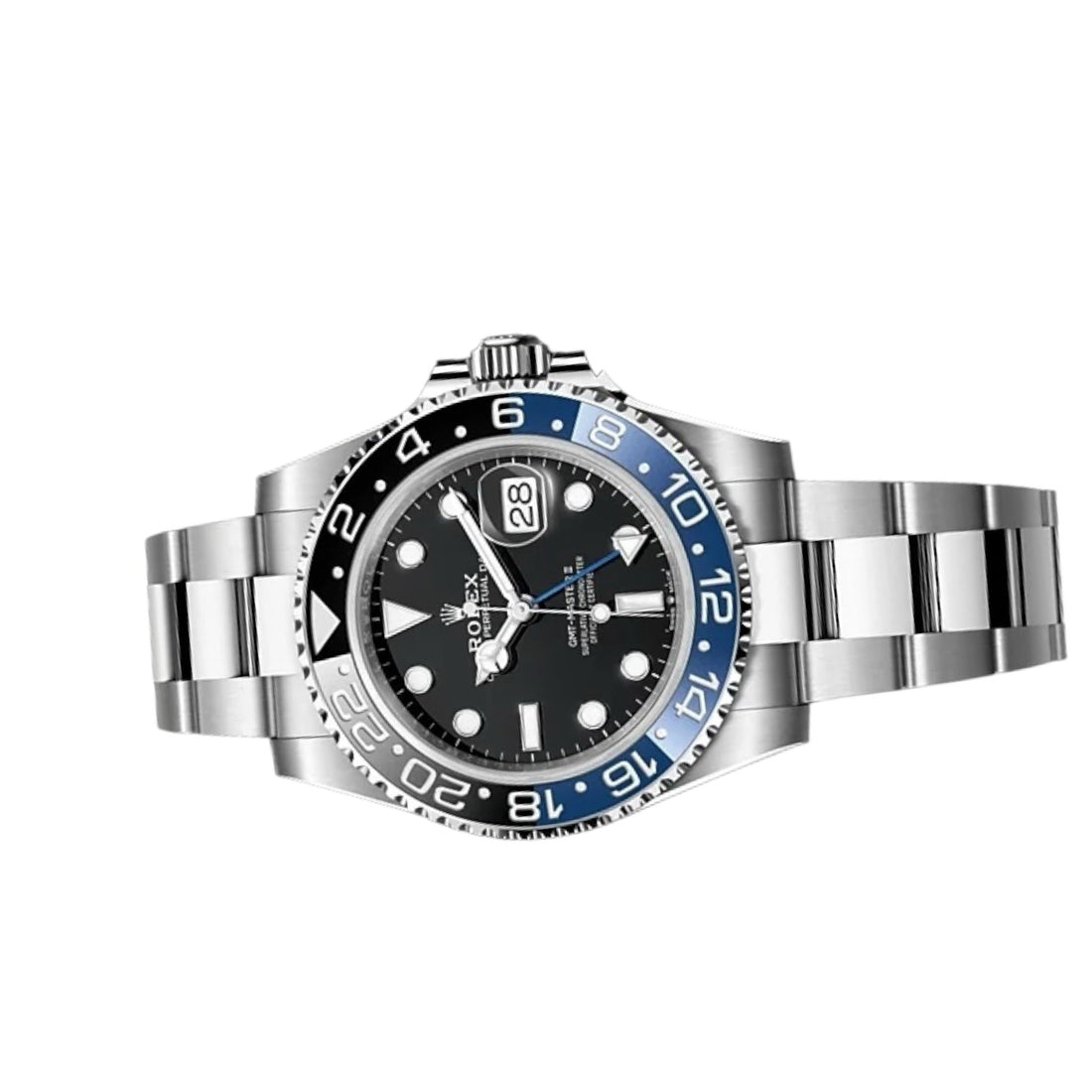 Rolex GMT-Master II Black Dial Metal Bracelet Men's Watch (Ref. 089)