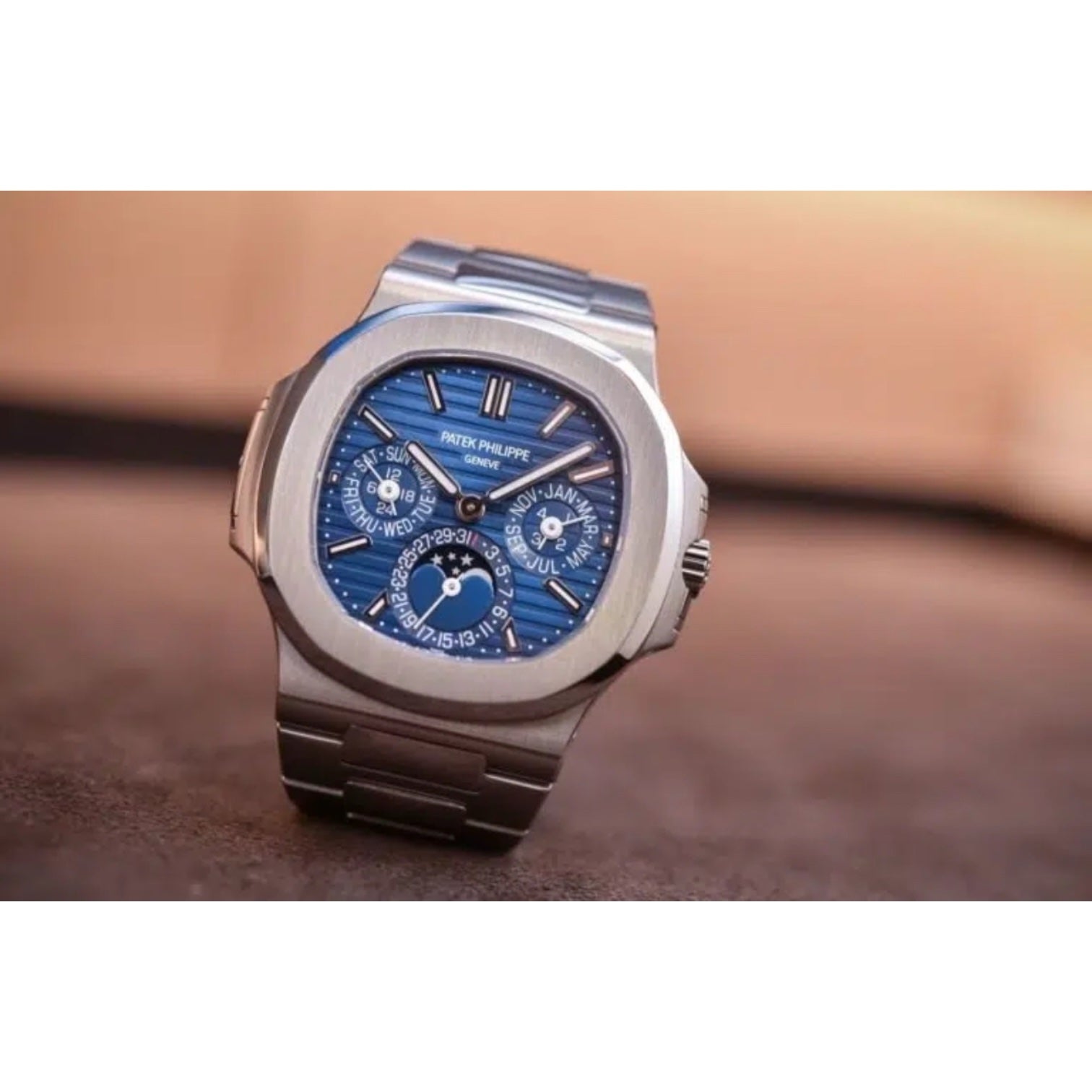 Patek Philippe Nautilus Blue Dial 41 mm Stainless Steel Bracelet Men's Watch (Ref. V1)