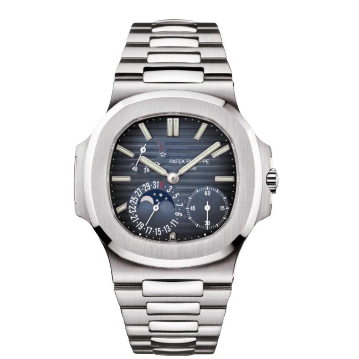 Patek Philippe Nautilus Blue Dial 41 mm Rubber Strap Men's Watch (Ref. V1)