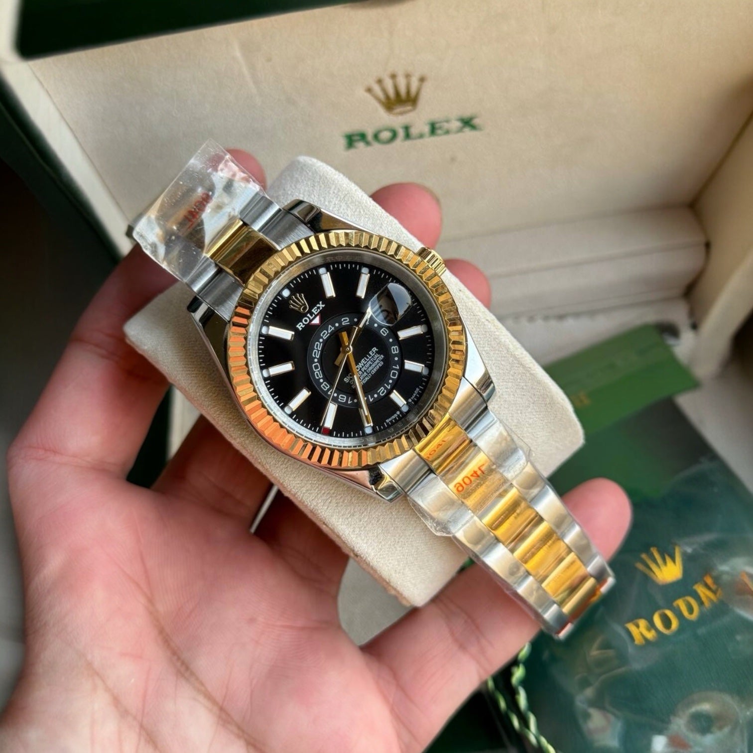 Rolex Sky-Dweller White Dial 43 mm Metal Bracelet Men's Watch (Ref. 026)