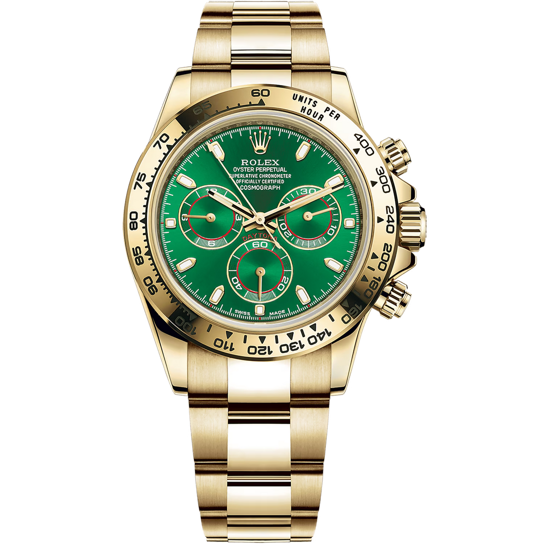 Rolex Daytona Green Dial 43 mm Metal Bracelet Men's Watch (Ref. 103)