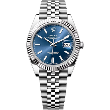 Rolex Datejust Blue Dial 41 mm Metal Bracelet Men's Watch