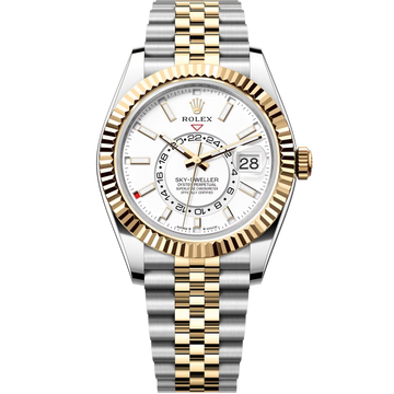 Rolex Sky-Dweller White Dial 43 mm Metal Bracelet Men's Watch (Ref. 052)