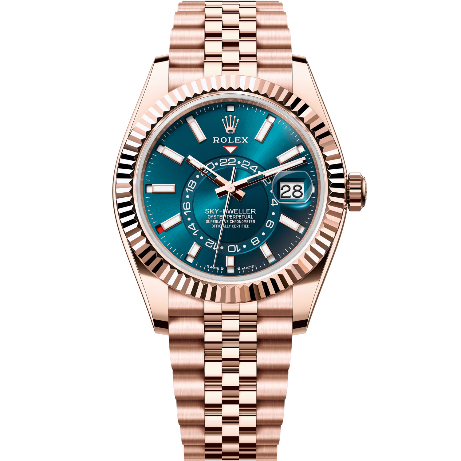 Rolex Sky-Dweller Blue Dial 42 mm Metal Bracelet Men's Watch (Ref. 016)