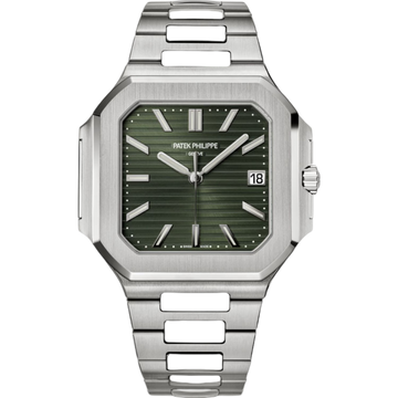 Patek Philippe Green Dial 45 mm Stainless Steel Bracelet Men's Watch