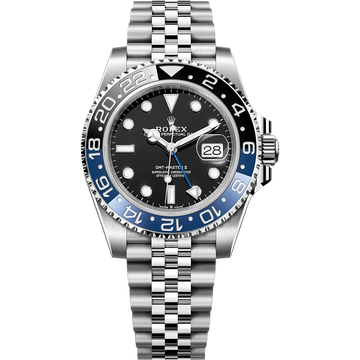 Rolex GMT-Master II Black Dial Metal Bracelet Men's Watch (Ref. 092)