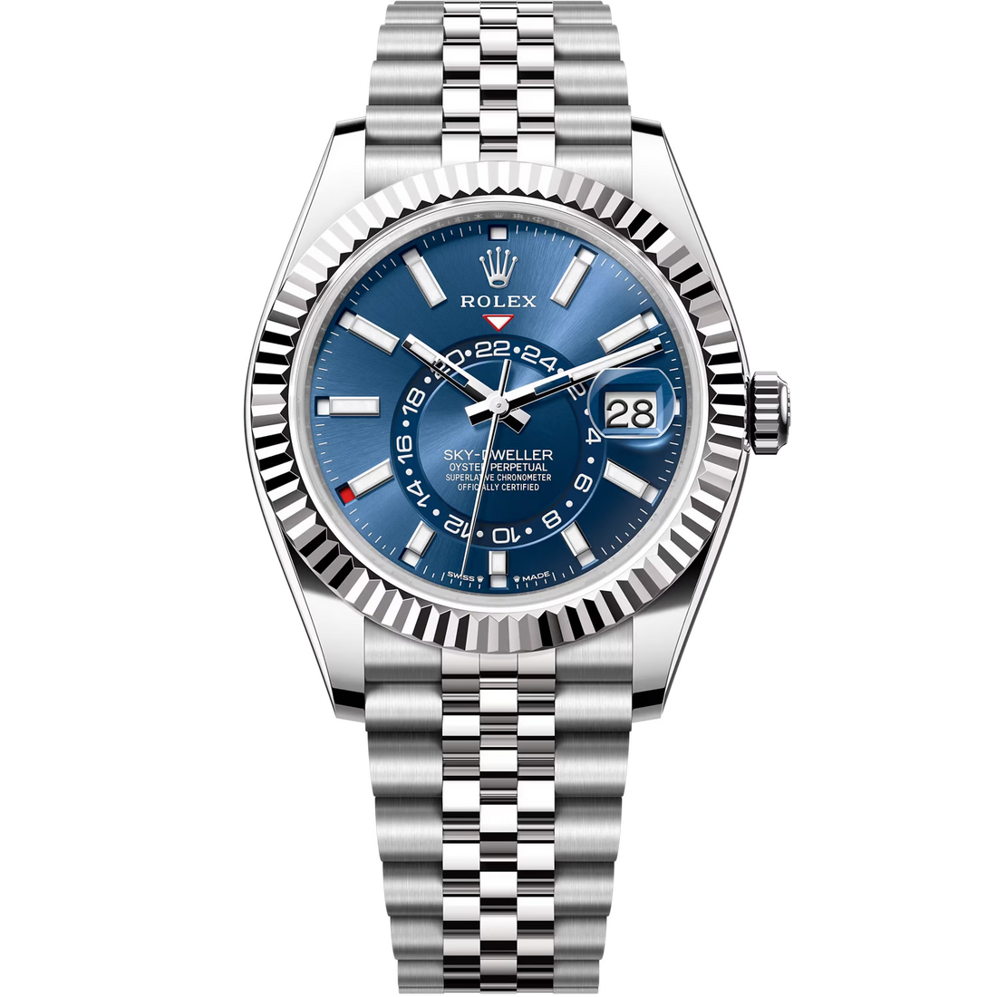 Rolex Sky-Dweller Blue Dial 42 mm Metal Bracelet Men's Watch (Ref. 053)