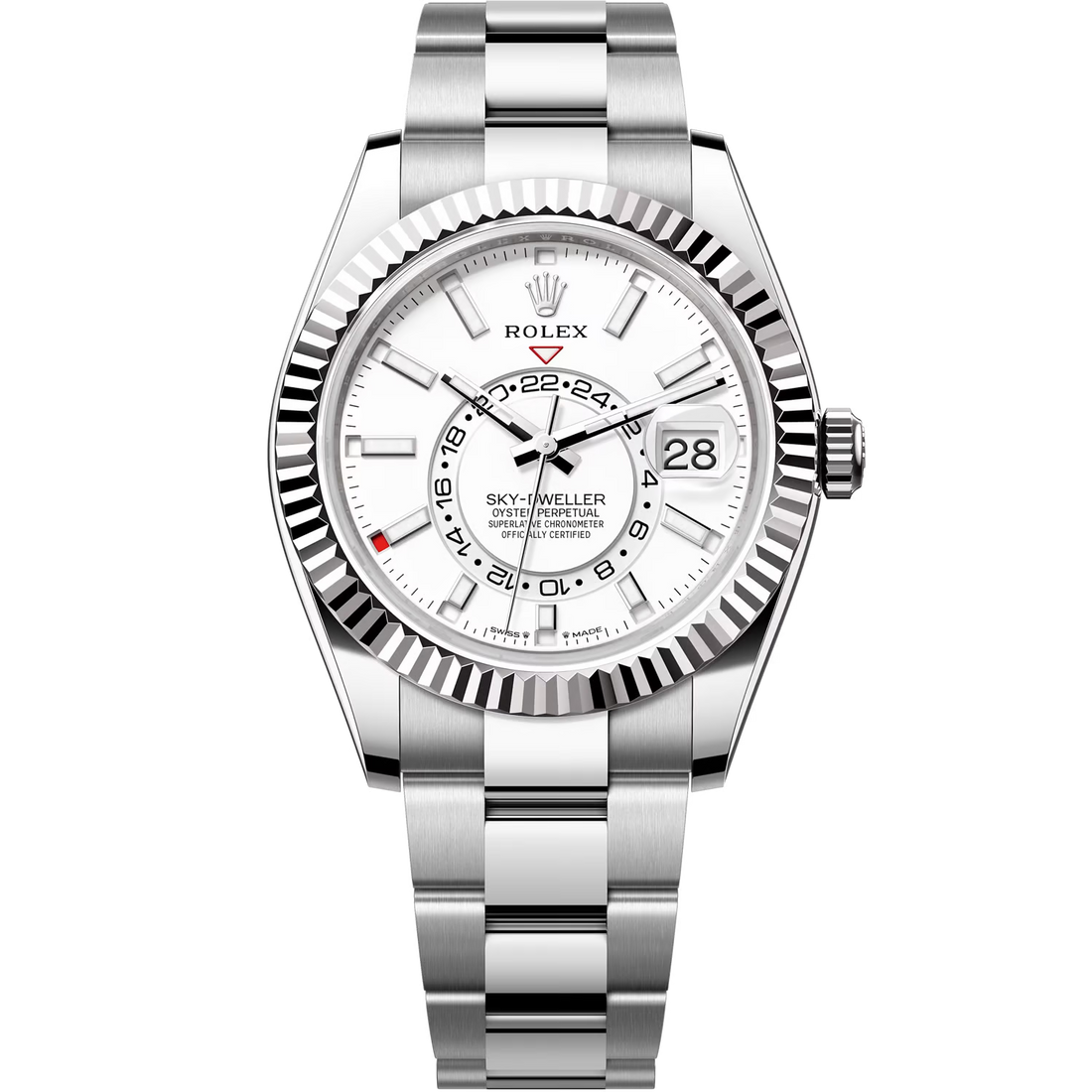 Rolex Sky-Dweller White Dial 42 mm Metal Bracelet Men's Watch