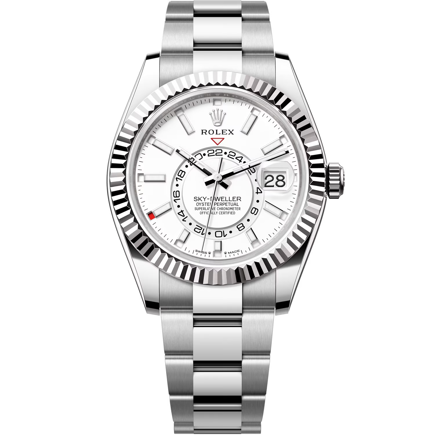 Rolex Sky-Dweller White Dial 42 mm Metal Bracelet Men's Watch