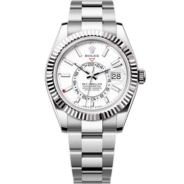 Rolex Sky-Dweller White Dial 42 mm Metal Bracelet Men's Watch