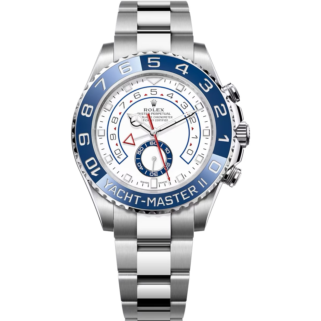 Rolex Yacht-Master II White Dial 44 mm Metal Bracelet Men's Watch (Ref. 085)