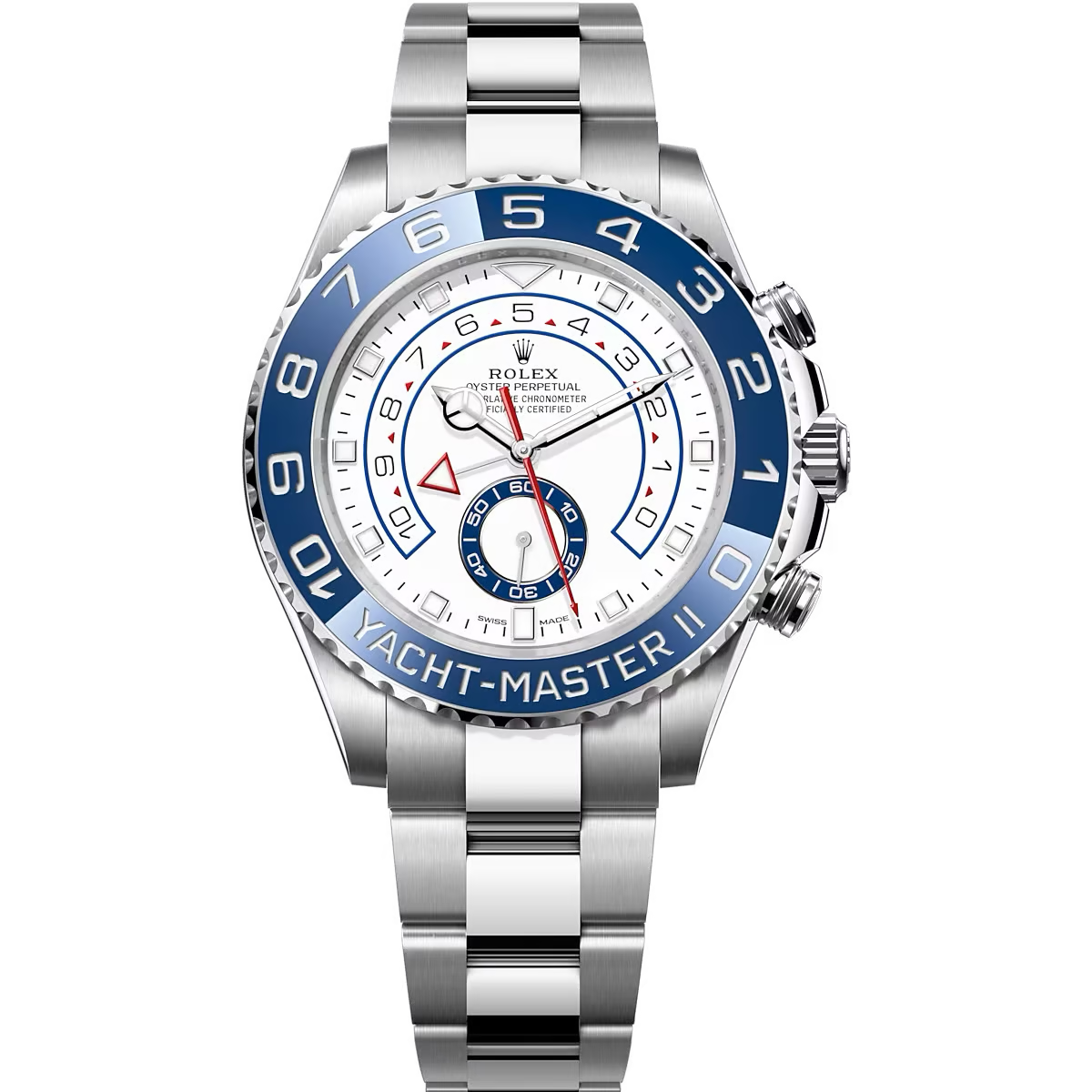 Rolex Yacht-Master II White Dial 44 mm Metal Bracelet Men's Watch (Ref. 085)