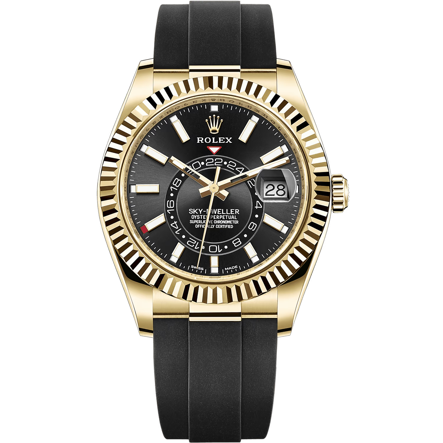 Rolex Sky-Dweller Rubber Black Dial 43 mm Men's Watch