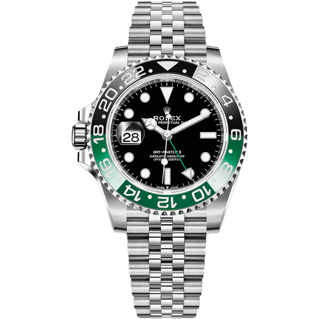Rolex GMT-Master II Black Dial Metal Bracelet Men's Watch (Ref. 091)