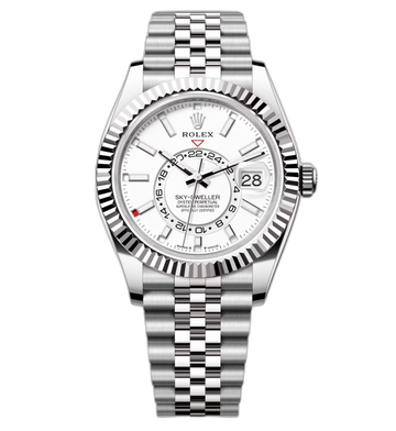 Rolex Sky-Dweller White Dial 43 mm Metal Bracelet Men's Watch (Ref. 015)