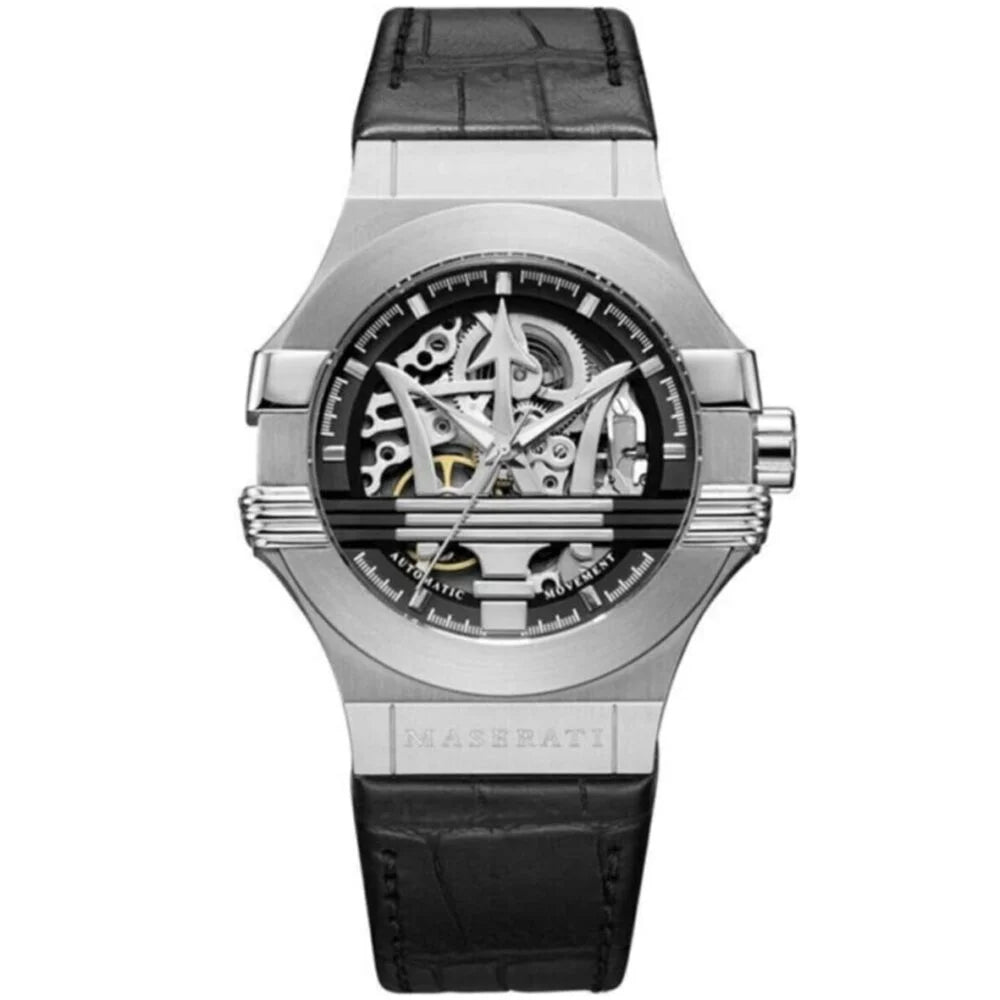 Maserati Black Dial 42 mm Leather Strap Men's Watch R8821108031