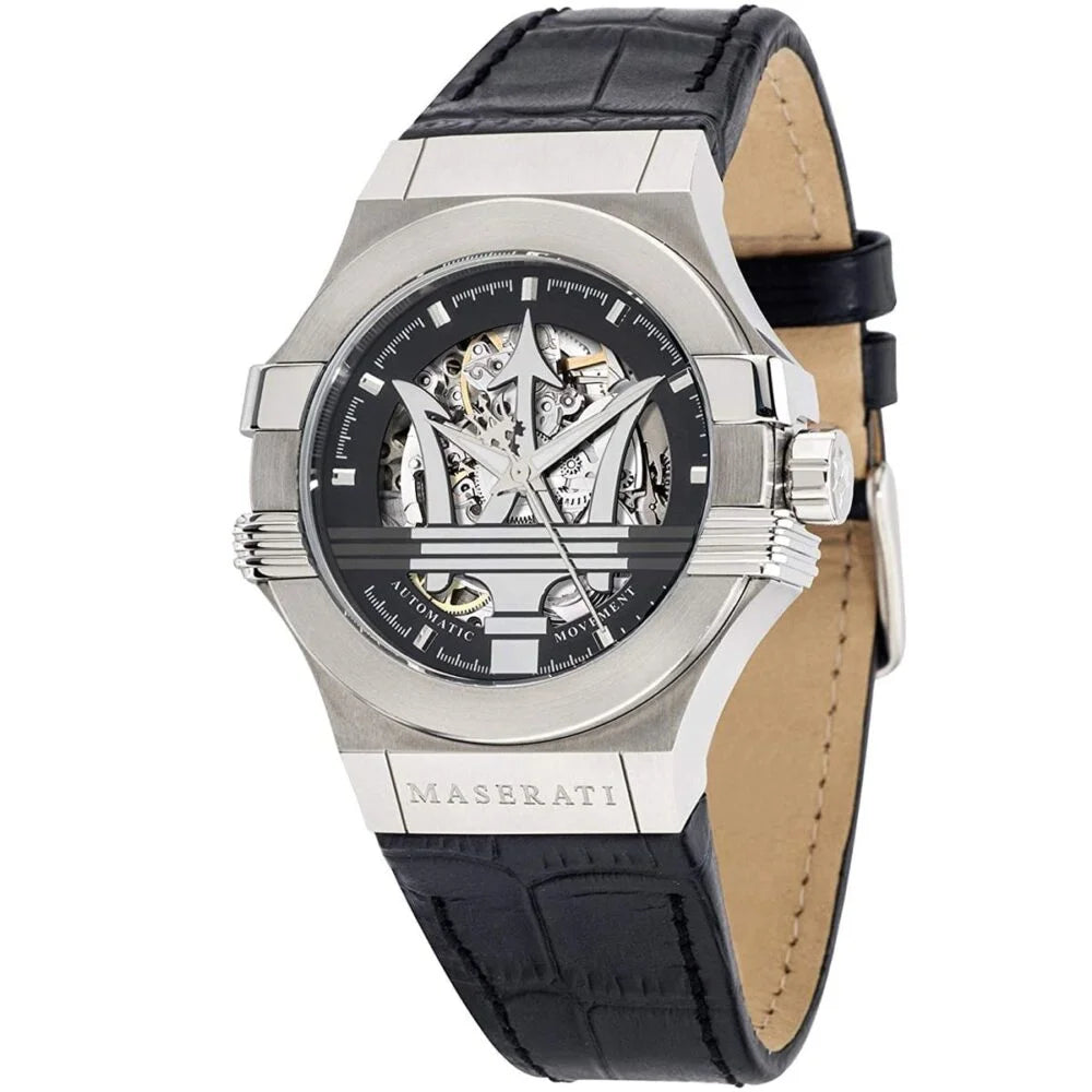 Maserati Black Dial 42 mm Leather Strap Men's Watch R8821108031