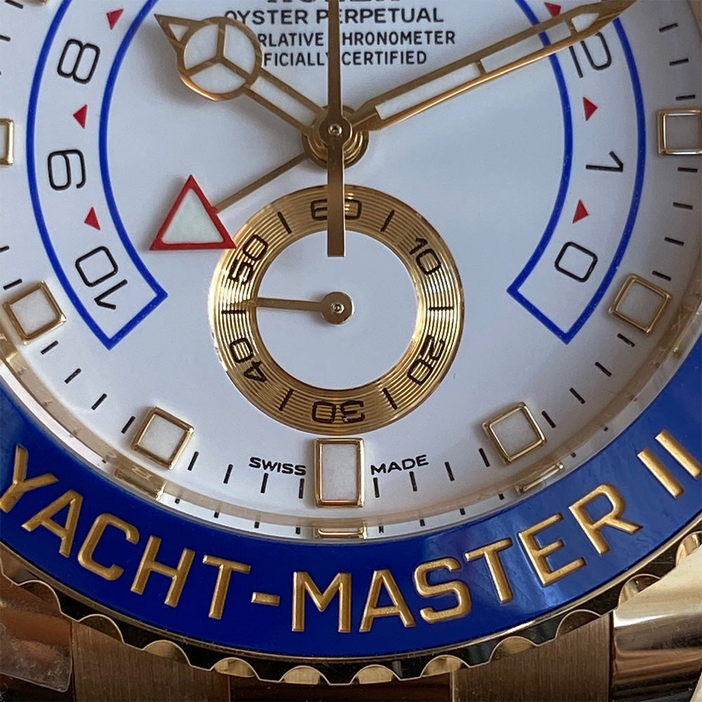 Rolex Yacht-Master II White Dial 44 mm Metal Bracelet Men's Watch (Ref. 084)