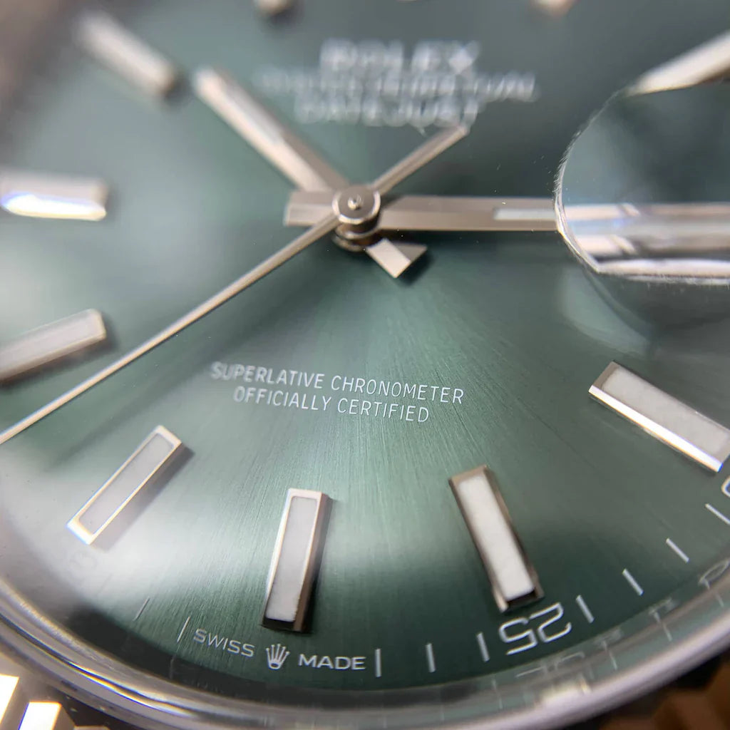 Rolex Datejust Green Dial 41 mm Metal Bracelet Men's Watch