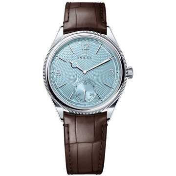 Rolex 1908 Perpetual Blue Dial Metal Bracelet Men's Watch