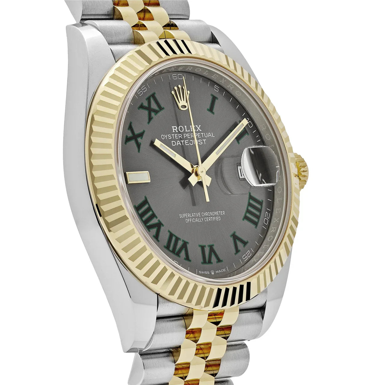 Rolex Datejust Gray Dial 41 mm Metal Bracelet Men's Watch (Ref. 006)