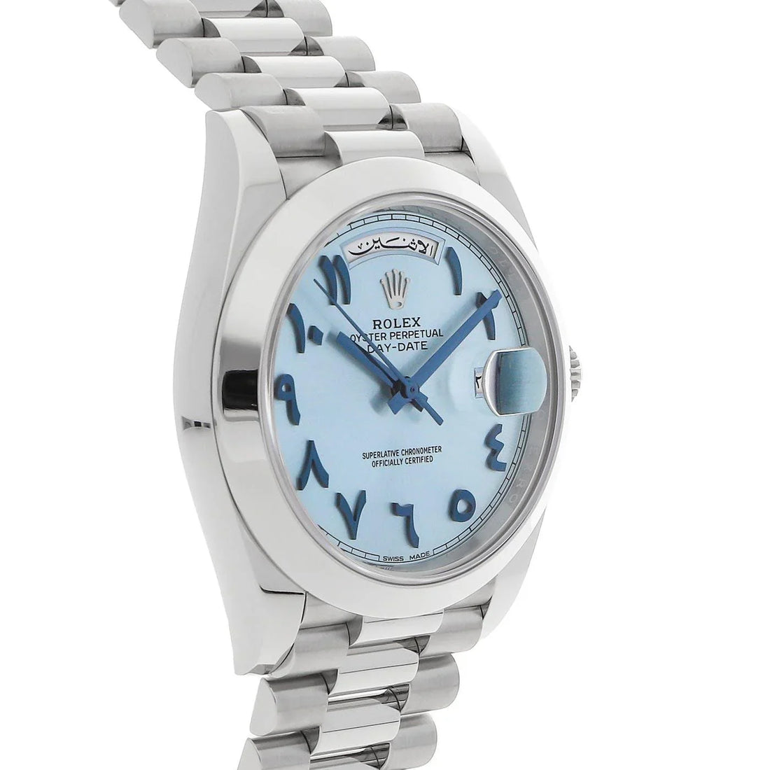 Rolex Arabic Numerals Day-Date 36 mm Metal Bracelet Watch