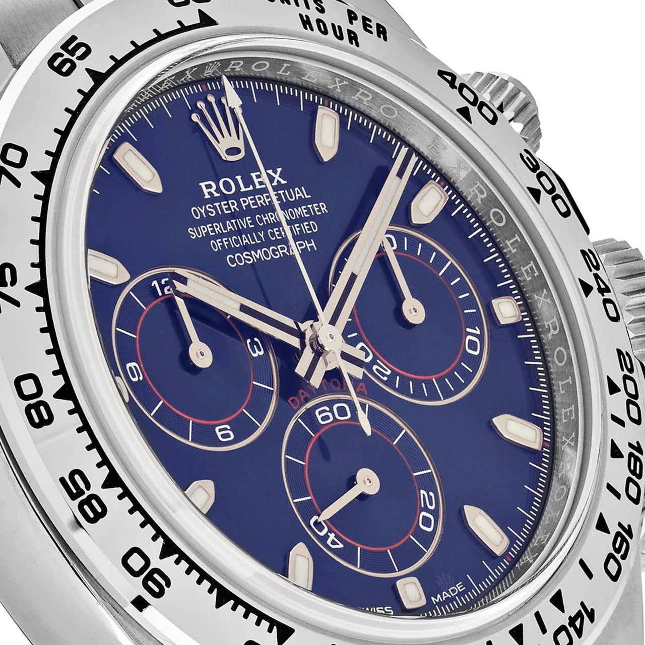 Rolex Daytona Blue Dial Metal Bracelet Men's Watch