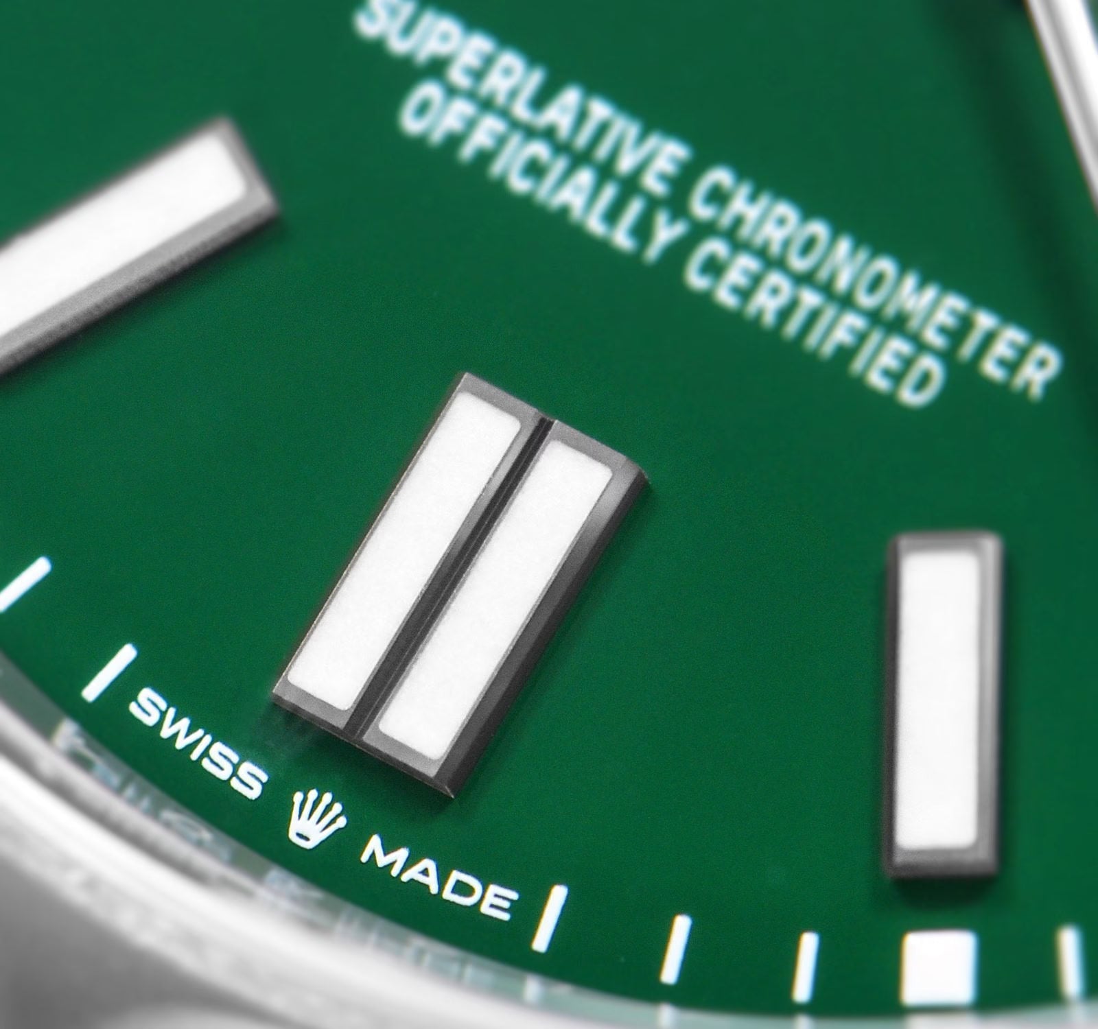 Rolex Perpetual Green Dial 41 mm Metal Bracelet Men's Watch