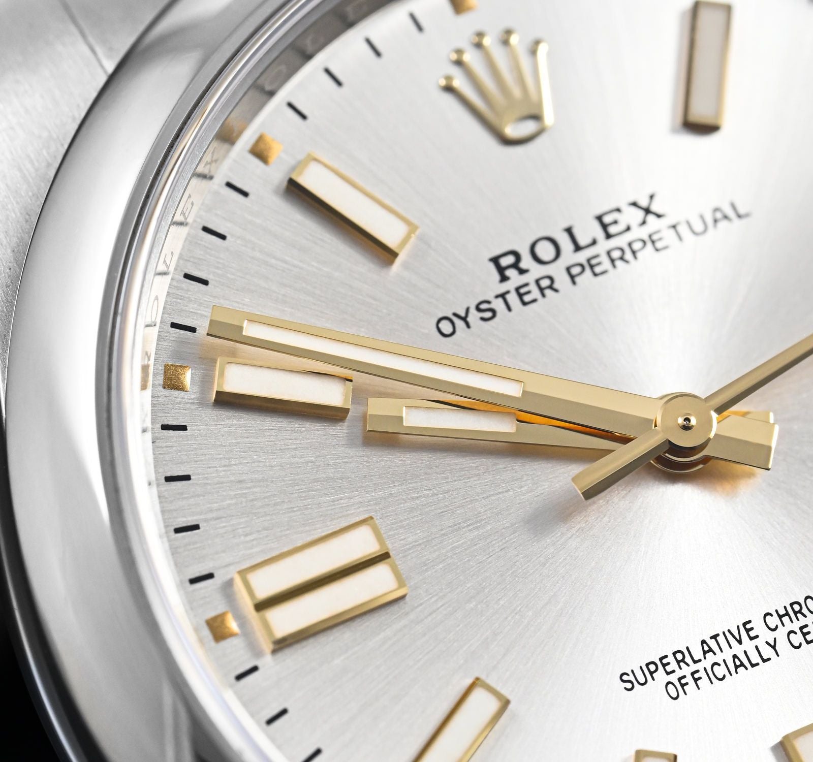 Rolex Perpetual Silver Dial 34 mm Metal Bracelet Men's Watch