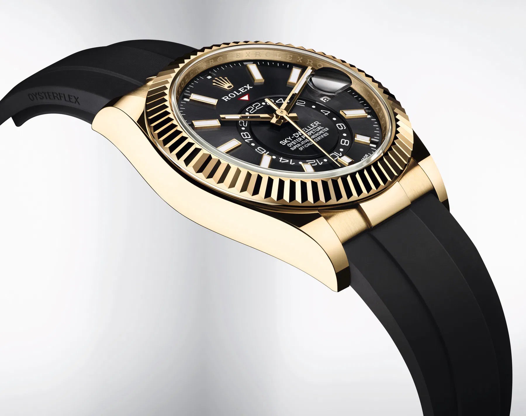 Rolex Sky-Dweller Rubber Black Dial 43 mm Men's Watch
