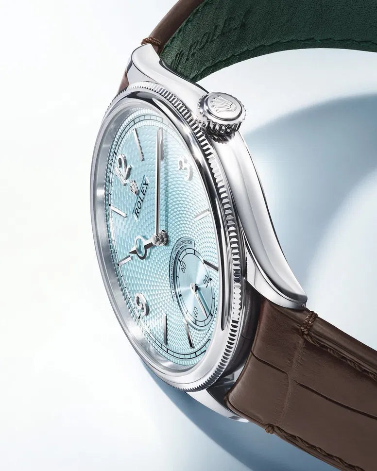 Rolex 1908 Perpetual Blue Dial Metal Bracelet Men's Watch