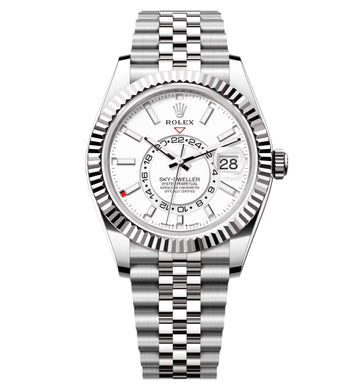 Rolex Sky-Dweller White Dial 43 mm Metal Bracelet Men's Watch (Ref. 015)
