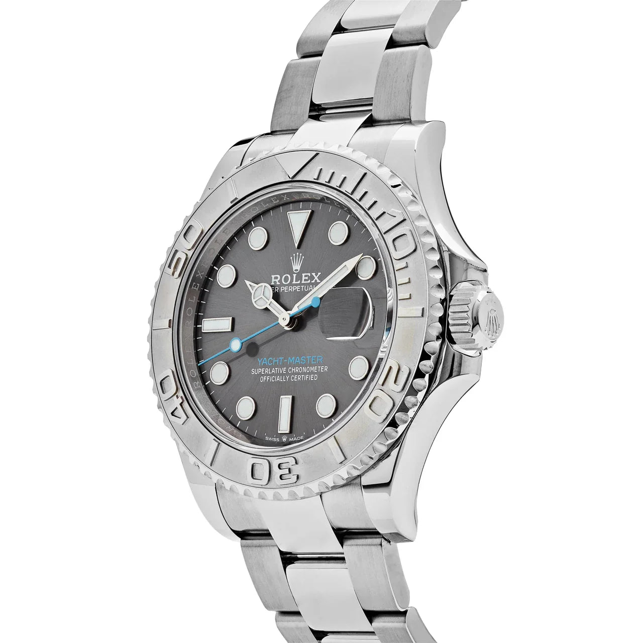Rolex Yacht-Master Silver Dial 44 mm Silver Strap Men's Watch