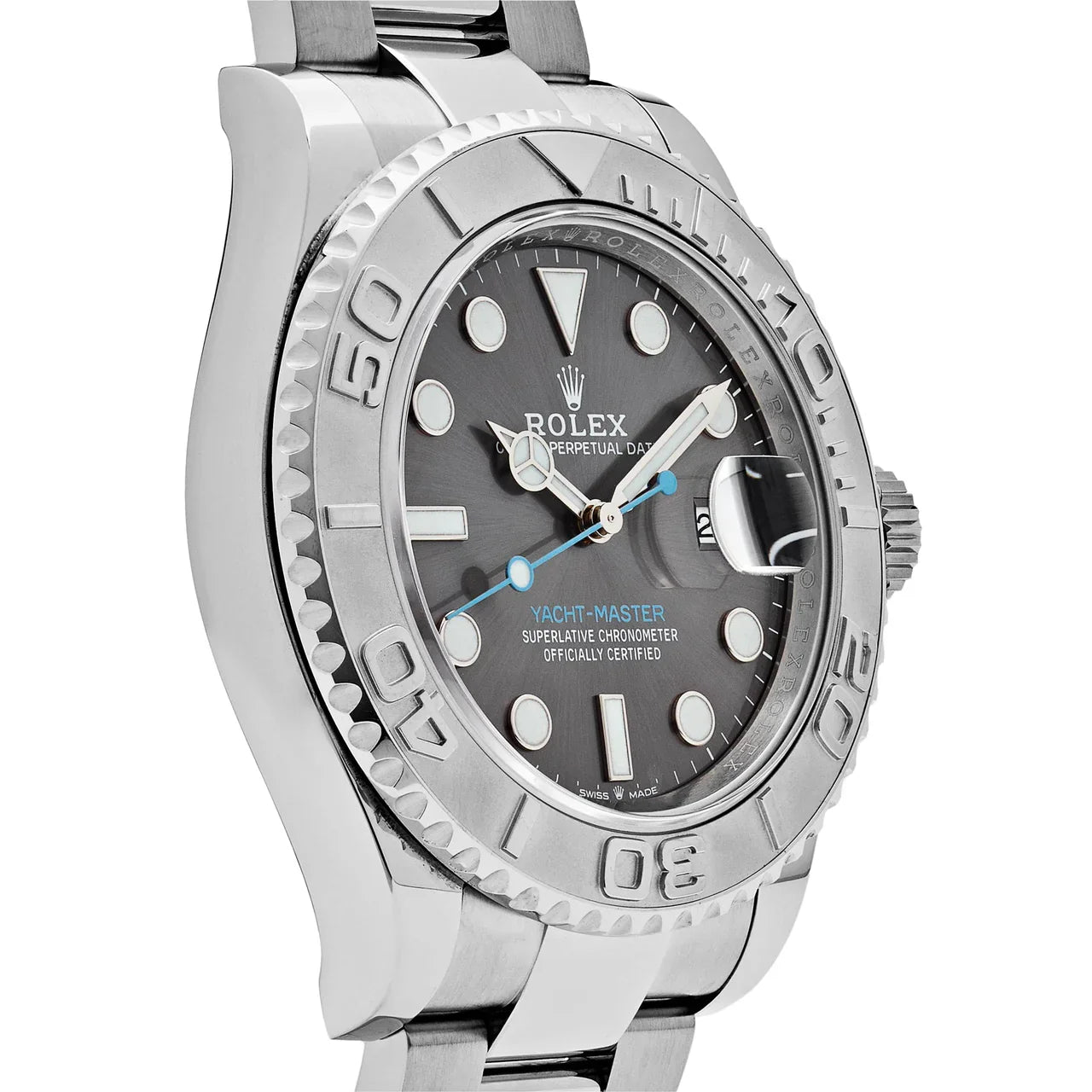 Rolex Yacht-Master Silver Dial 44 mm Silver Strap Men's Watch