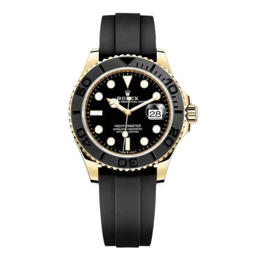 Rolex Rubber Yacht-Master Black Dial Men's Watch (Ref. 068)