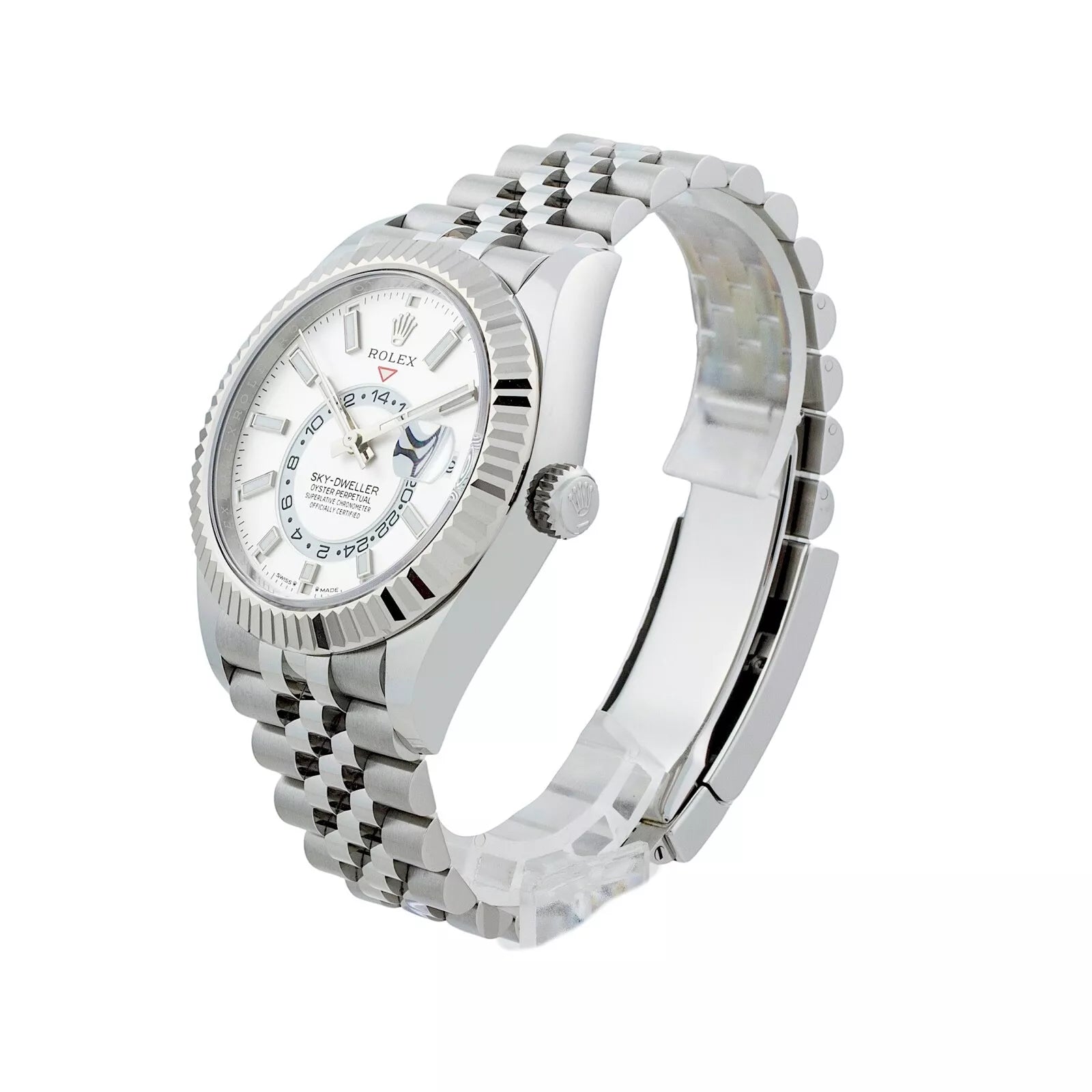 Rolex Sky-Dweller White Dial 43 mm Metal Bracelet Men's Watch (Ref. 015)