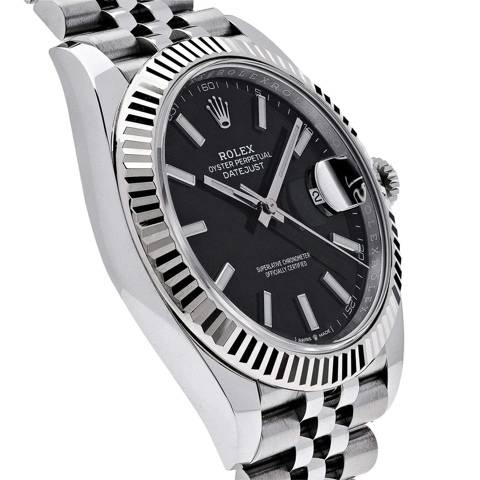 Rolex Datejust Black Dial 41 mm Metal Bracelet Men's Watch (Ref. 031)
