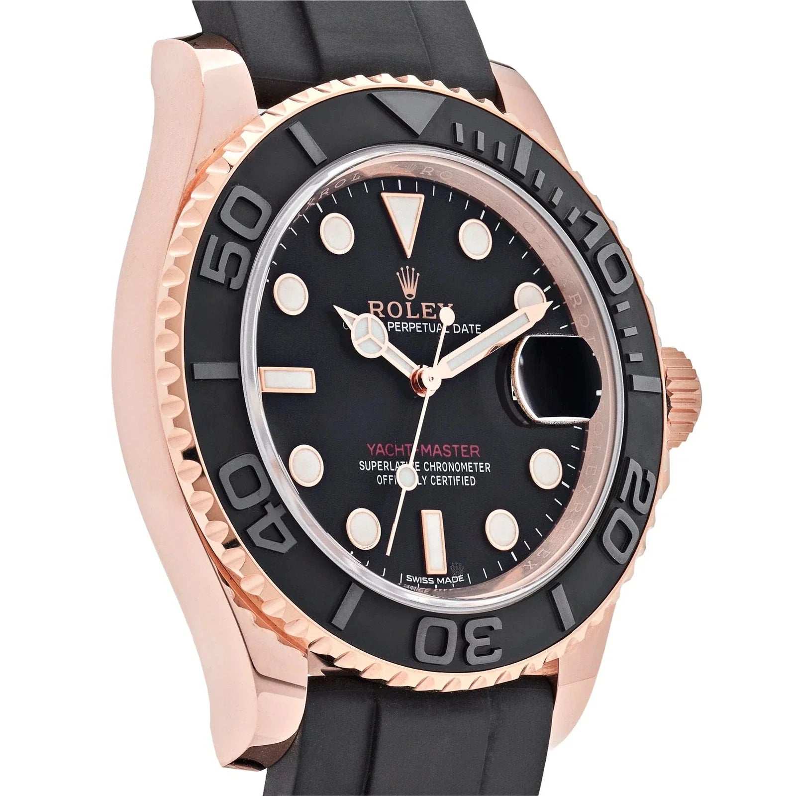 Rolex Rubber Yacht-Master Black Dial Men's Watch (Ref. 069)