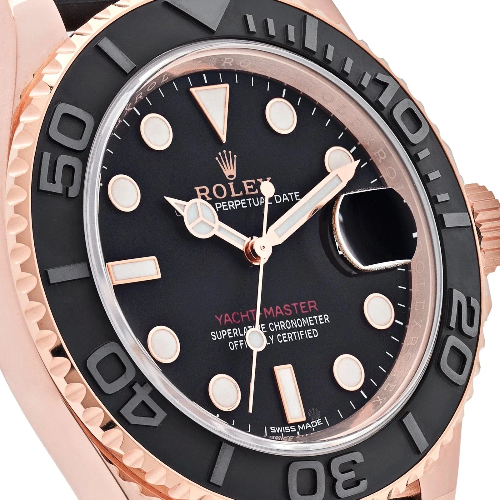 Rolex Rubber Yacht-Master Black Dial Men's Watch (Ref. 069)